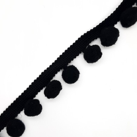 Fleco madroño acrílico fabricación nacional color negro