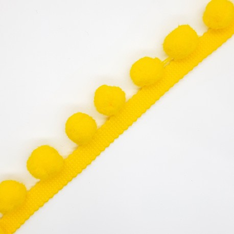 Fleco madroño acrílico fabricación nacional color amarillo