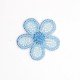 Aplique flor decorativa termoadhesiva de 2,5 cms color celeste