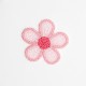 Aplique flor decorativa termoadhesiva de 2,5 cms color rosa