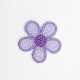 Aplique flor decorativa termoadhesiva de 2,5 cms color malva