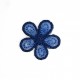 Aplique flor decorativa termoadhesiva de 2,5 cms color azul marino