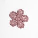 Aplique flor decorativa termoadhesiva de 2,5 cms color rosa palo