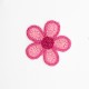 Aplique flor decorativa termoadhesiva de 2,5 cms color fucsia