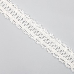 Encaje entredos elástico con ondas decorativas 18 mm.  2