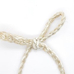 Trenza cruzada pasamanería color lino saco rústico de 8 mm.  2