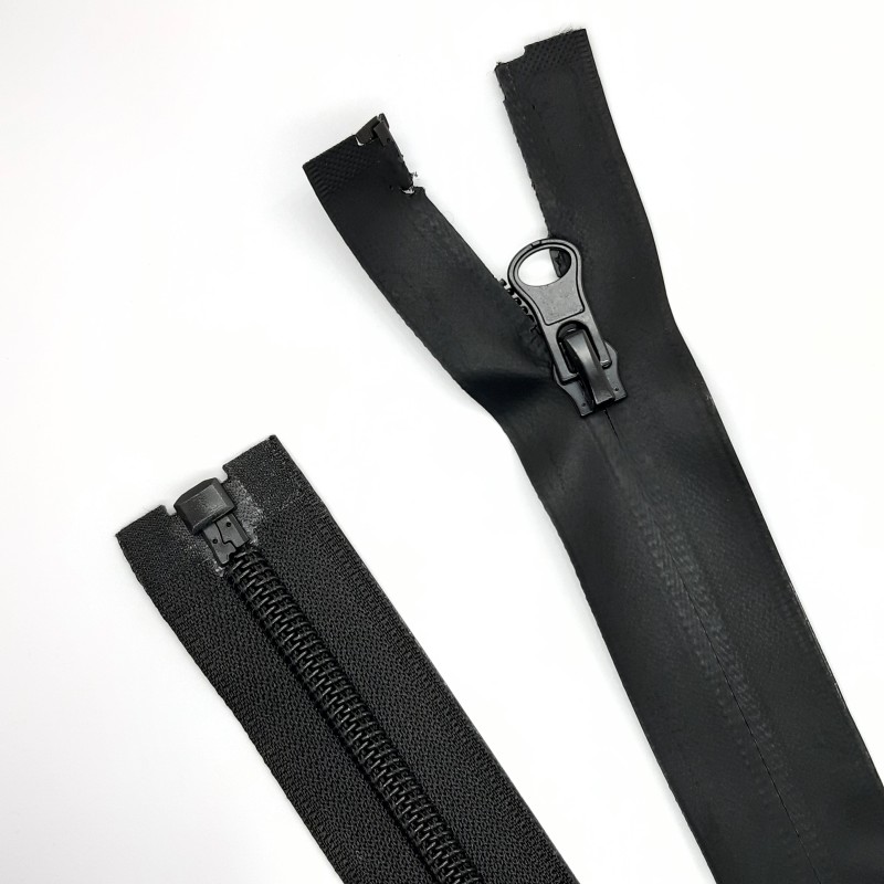 Cremallera negra impermeable malla 5 separador de 75 cms