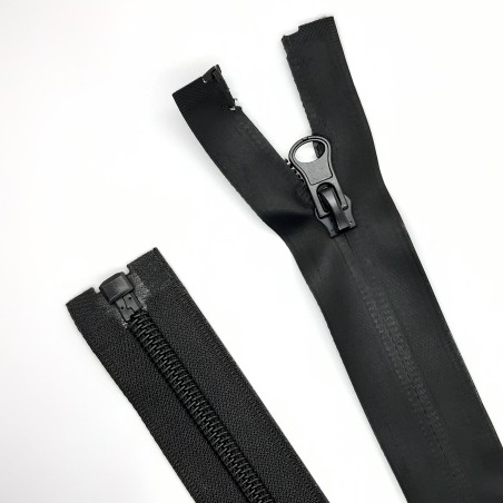 Cremallera negra impermeable malla 5 separador de 75 cms