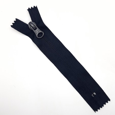 Cremallera azul marino invisible cerrada de 14 cms 