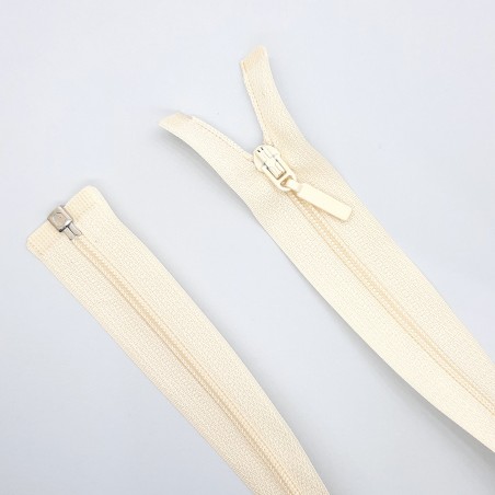Cremallera separador fina malla 3 de color marfil