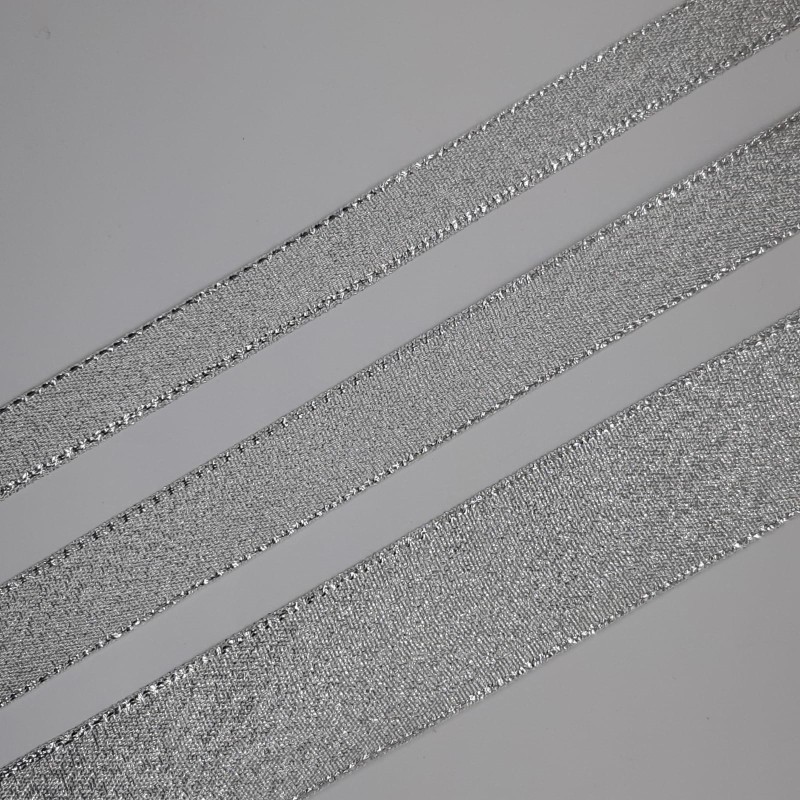 Cinta metalizada plata especial lazos