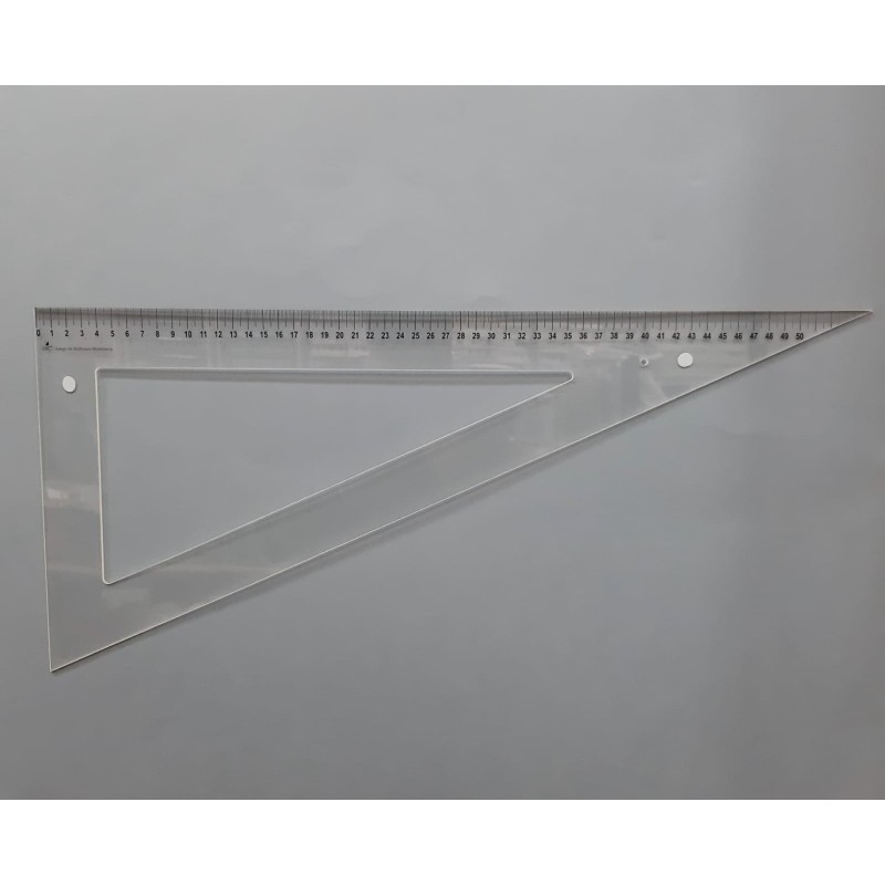 Escuadra impresa en mm y cms