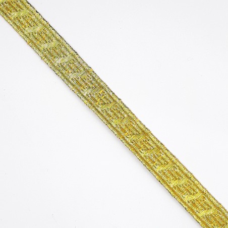 Galón pasamanería color oro metalizada 1 cm 
