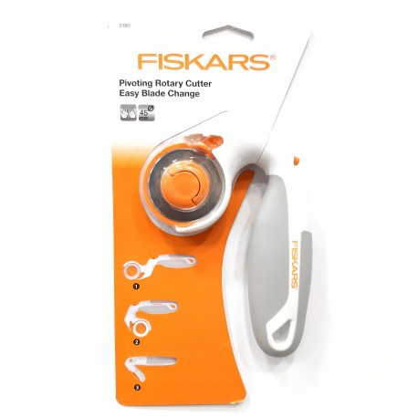 Cúter rotatorio pivotante Fiskars 45 mm para costura, patchwork y manualidades