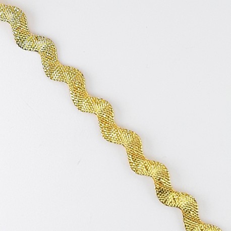 Ondulina metalizada dorada de 1 cm 