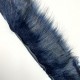 Tira de pelo para gorros y capuchas de 70 cms color azul marino