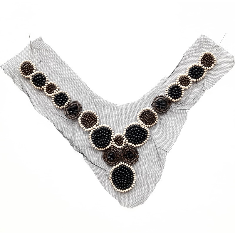 Aplicación cuello abalorios de madera 