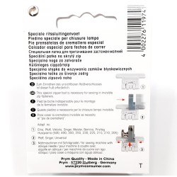 Pie prensatelas Prym especial para coser cremalleras invisibles.  2