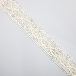 Juego encaje bolillo beige algodón 100%.  2