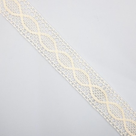 Juego encaje bolillo beige algodón 100%. 