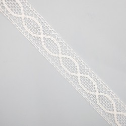 Juego encaje bolillo blanco algodón 100%. Ideal para embellecer tus trabajos decorativos y de confección.  2