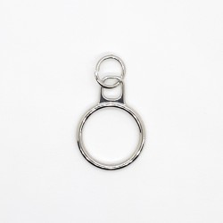 Anilla colgante níquel metálica de 1,8 cms. Aro colgante especial para tirador de cremalleras. 
