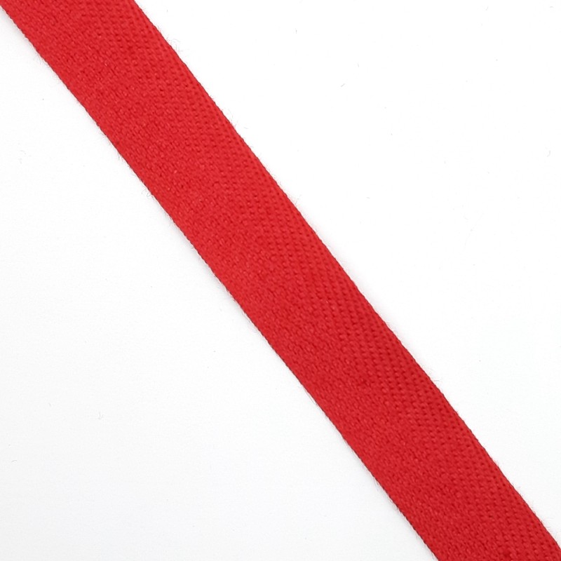 Cinta de espiga rojo para zapatillas y alpargatas regionales de 1,5 cms algodón 100%