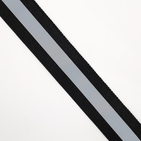 Cinta reflectante negra  de 2,5 cms de alta visibilidad