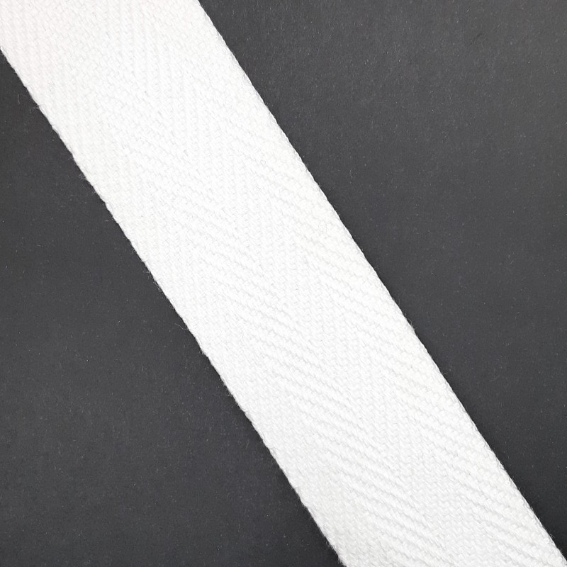 Cinta espiga rígida de color blanca especial mochilas 