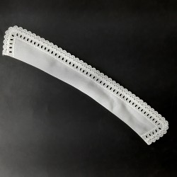 Cuello bordado blanco de 45 cms para jerseys, sudaderas, camisetas,.. 2