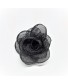 Flor negra organza de red calada