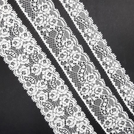 Juego entredos y encajes de nylon color beige con flores especial ceremonias