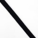 Cordón plano negro tubular de 1 cm ecológico para cinturillas de pantalones, macutos,...