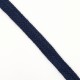 Cordón plano azul marino tubular de 1 cm ecológico para cinturillas de pantalones, macutos,...
