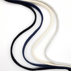 Cordón plano aspecto natural tubular de 1 cm ecológico para cinturillas de pantalones, macutos,...