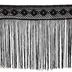 Fleco cuquillo blanco cabecilla de rejilla con flor decorativas de 35 cms 2