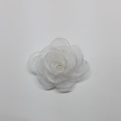 Flor gris organza de red calada 2