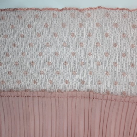 Volante plisado maquillaje con tul y con topos decorativos de 13 cms. Ideal para remates y dar volumen en prendas y complementos