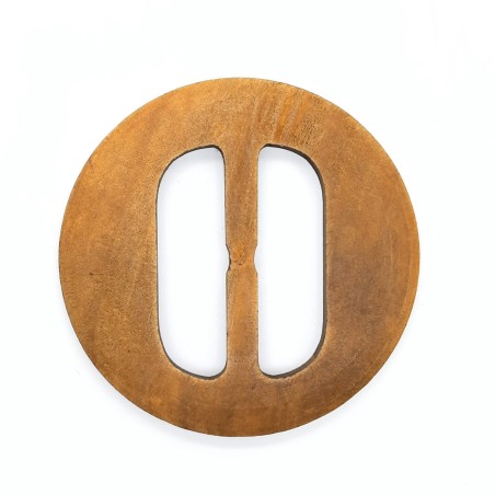 Hebilla de madera natural redonda para cinturones