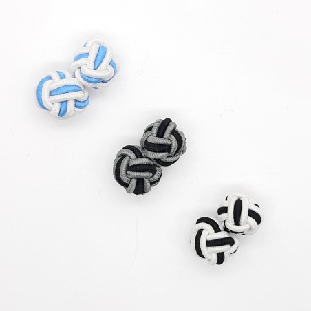 Gemelos botón pasamanería para camisas y blusas.