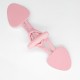 Broche cierre trenca o chamaco polipiel infantil color rosa de 11 cms.