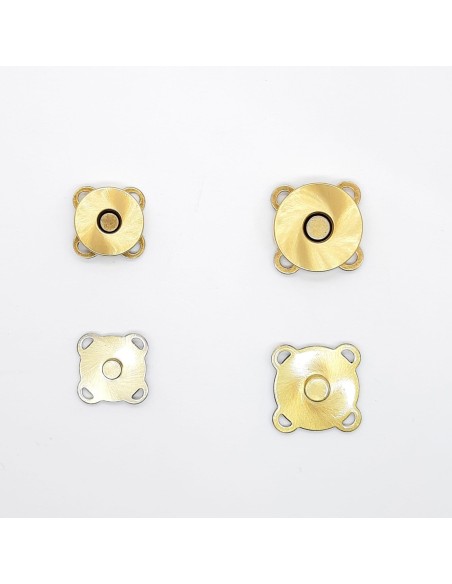 Broche cierre para bolso con imán color oro viejo