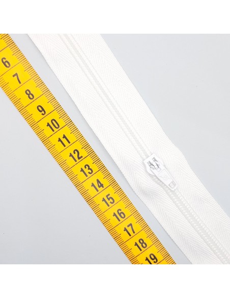 Cremallera por metros malla 5 espiral color blanco