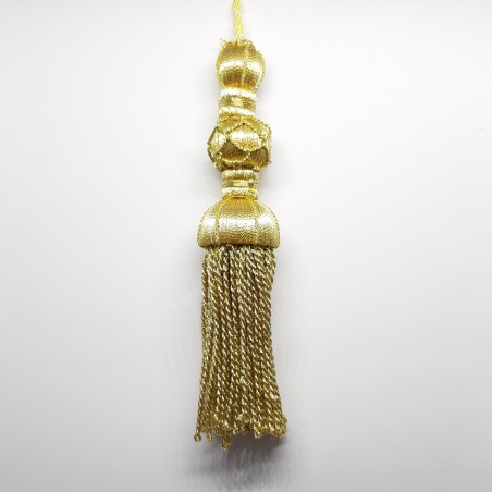 Borla flecos metalizada dorada 