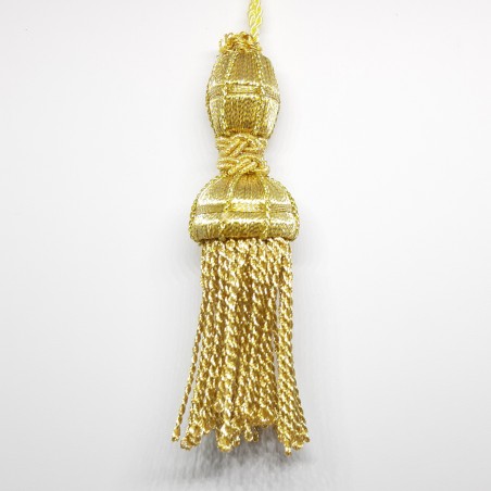 Borla fleco metalizada dorada 