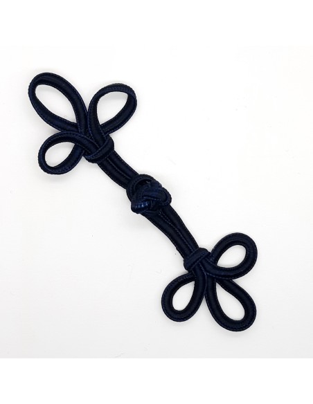 Broche cierre pasamanería azul marino