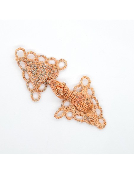 Broche cierre pasamanería bronce claro metalizado