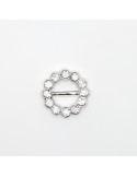 Hebilla redonda strass 1 cm