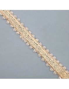 Pasamanería piedras cristal 2 cms