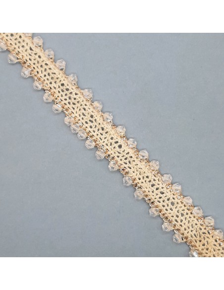 Pasamanería piedras cristal 2 cms